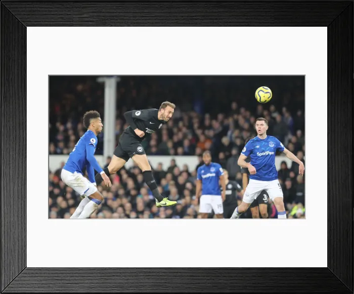 Framed Print : Intense Premier League Showdown: Everton vs. Brighton and Hove Albion at Goodison Park (11JAN20)