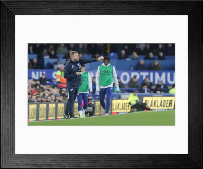 Framed Print : Intense Premier League Showdown: Everton vs. Brighton and Hove Albion at Goodison Park (11JAN20)