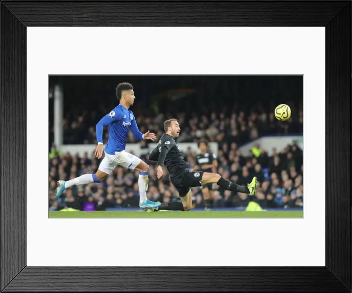 Framed Print : Intense Premier League Showdown: Everton vs. Brighton and Hove Albion at Goodison Park (11JAN20)