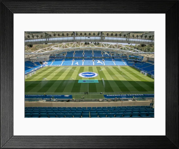 Framed Print : Brighton and Hove Albion vs. Aston Villa: A Premier League Clash at American Express Community Stadium (January 18, 2020)