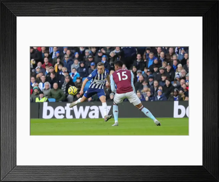 Framed Print : Brighton & Hove Albion vs Aston Villa: A Premier League Clash at American Express Community Stadium (January 18, 2020)