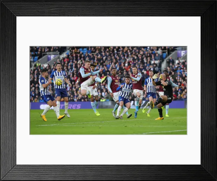 Framed Print : Brighton and Hove Albion vs. Aston Villa: A Premier League Clash at American Express Community Stadium (January 18, 2020)