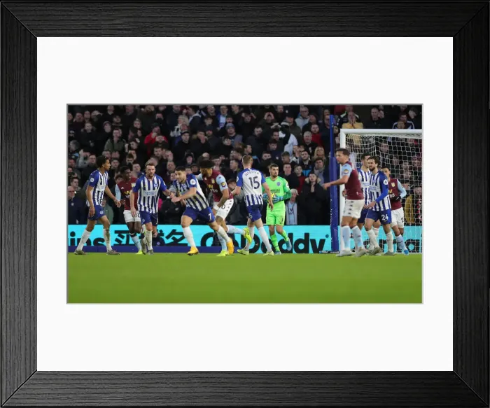 Framed Print : Brighton & Hove Albion vs Aston Villa: A Premier League Clash at American Express Community Stadium (January 18, 2020)