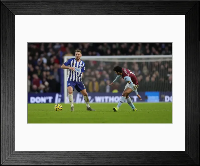 Framed Print : Brighton & Hove Albion vs Aston Villa: A Premier League Clash at American Express Community Stadium (January 18, 2020)