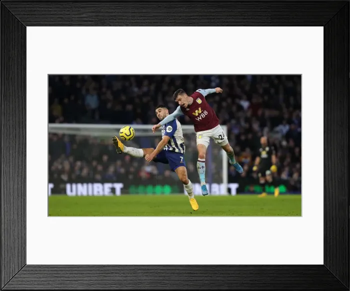 Framed Print : Brighton and Hove Albion vs. Aston Villa: A Premier League Clash at American Express Community Stadium (January 18, 2020)