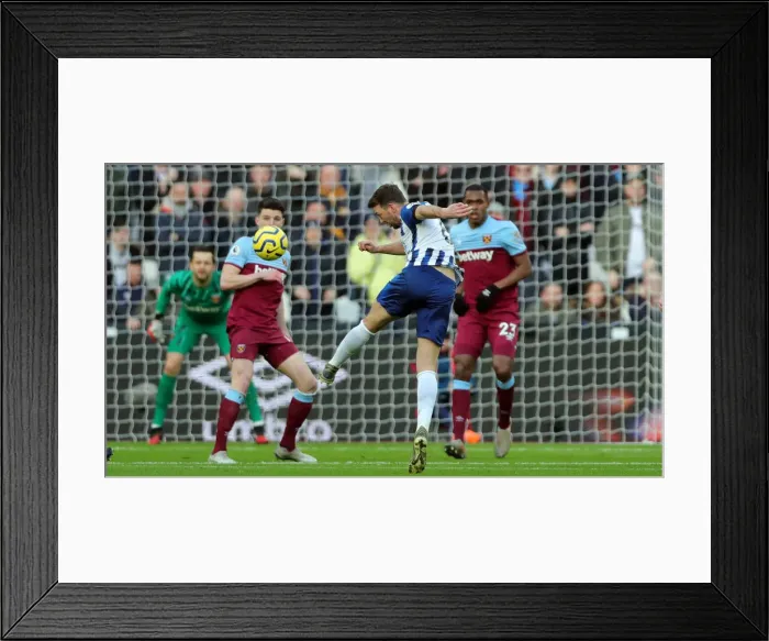 Framed Print : Feb 1, 2020: Thrilling Premier League Showdown between West Ham United and Brighton & Hove Albion at London Stadium Framed Print : Feb 1, 2020: Thrilling Premier League Showdown between West Ham United and Brighton & Hove Albion at London Stadium