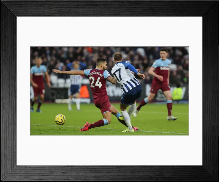 Framed Print : Battling in the Premier League: Brighton & Hove Albion vs. West Ham United (01FEB20) Framed Print : Battling in the Premier League: Brighton & Hove Albion vs. West Ham United (01FEB20)