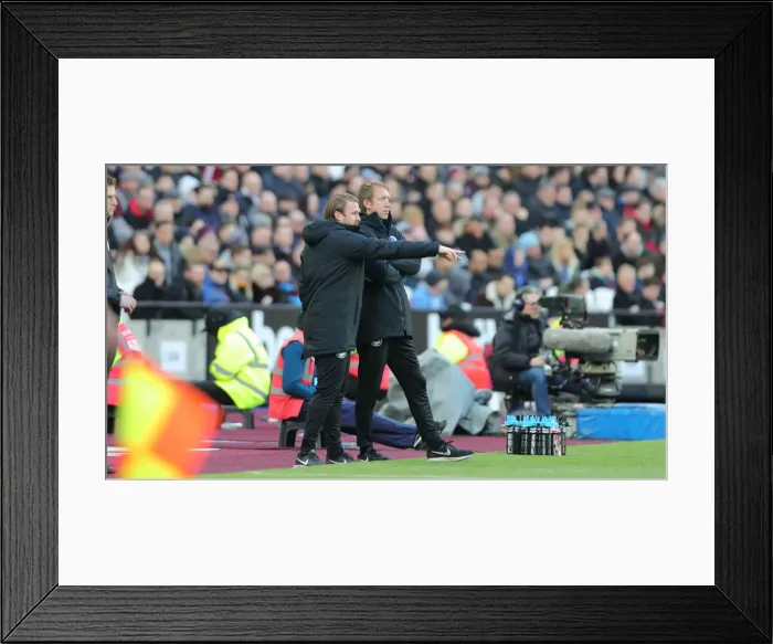 Framed Print : Battle in the Premier League: West Ham United vs. Brighton and Hove Albion - February 1, 2020 Framed Print : Battle in the Premier League: West Ham United vs. Brighton and Hove Albion - February 1, 2020