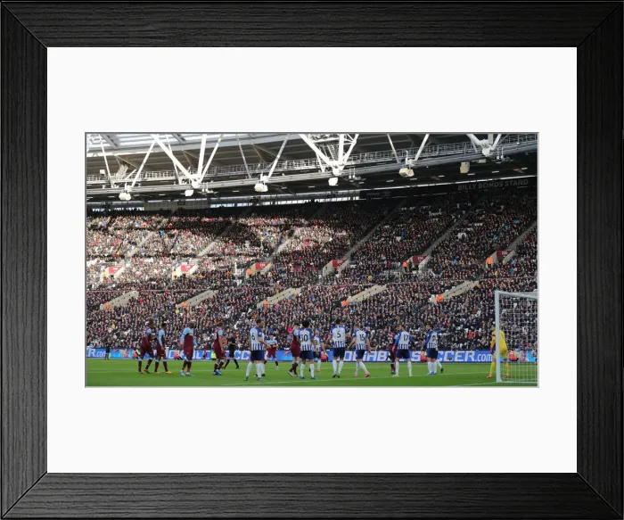 Framed Print : Feb 1, 2020: Clash between West Ham United and Brighton & Hove Albion in the Premier League