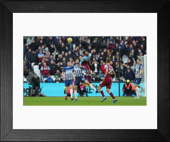 Framed Print : Battle in the Premier League: West Ham United vs. Brighton and Hove Albion - February 1, 2020 Framed Print : Battle in the Premier League: West Ham United vs. Brighton and Hove Albion - February 1, 2020