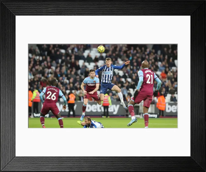 Framed Print : A Battle in the Premier League: West Ham United vs. Brighton and Hove Albion (1st February 2020) Framed Print : A Battle in the Premier League: West Ham United vs. Brighton and Hove Albion (1st February 2020)