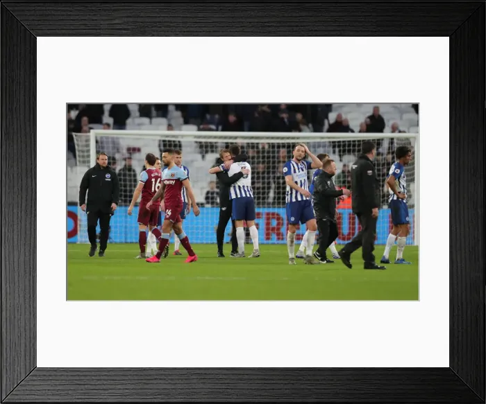 Framed Print : February Face-Off: West Ham United vs. Brighton & Hove Albion - Premier League Clash at London Stadium (01FEB20) Framed Print : February Face-Off: West Ham United vs. Brighton & Hove Albion - Premier League Clash at London Stadium (01FEB20)