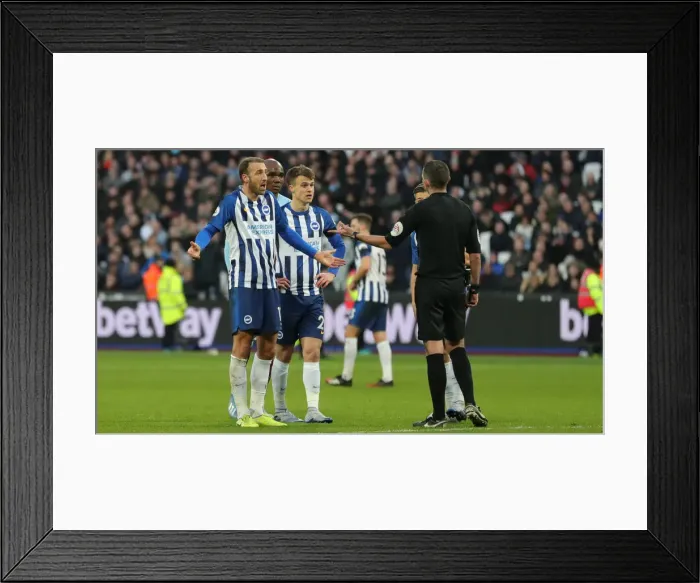 Framed Print : Battle in the Premier League: West Ham United vs. Brighton and Hove Albion - February 1, 2020 Framed Print : Battle in the Premier League: West Ham United vs. Brighton and Hove Albion - February 1, 2020