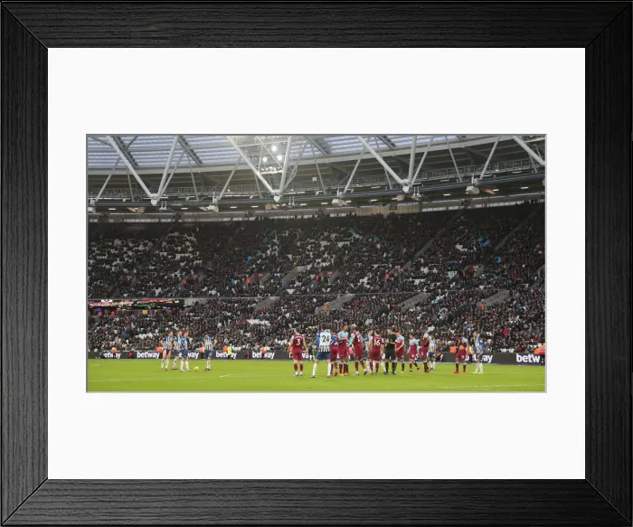 Framed Print : Premier League Showdown: West Ham United vs. Brighton and Hove Albion - 1st February 2020 (London Stadium) Framed Print : Premier League Showdown: West Ham United vs. Brighton and Hove Albion - 1st February 2020 (London Stadium)