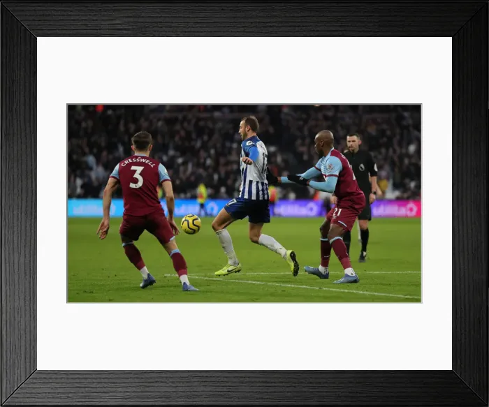 Framed Print : Battle in the Premier League: West Ham United vs. Brighton and Hove Albion - February 1, 2020 Framed Print : Battle in the Premier League: West Ham United vs. Brighton and Hove Albion - February 1, 2020