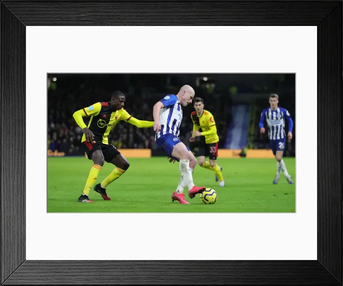 Framed Print : Premier League Showdown: Brighton & Hove Albion vs. Watford at American Express Community Stadium (08FEB20) Framed Print : Premier League Showdown: Brighton & Hove Albion vs. Watford at American Express Community Stadium (08FEB20)
