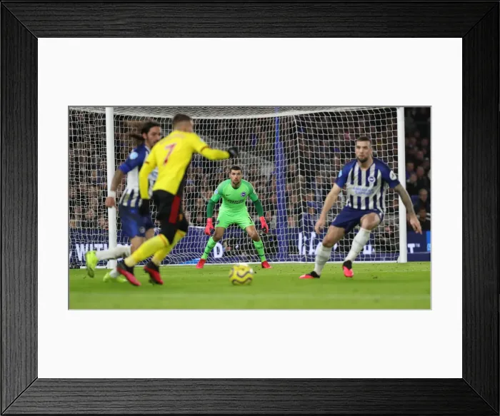 Framed Print : Brighton and Hove Albion vs. Watford: February 8, 2020 Premier League Clash at American Express Community Stadium Framed Print : Brighton and Hove Albion vs. Watford: February 8, 2020 Premier League Clash at American Express Community Stadium