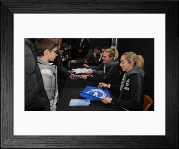 Framed Print : Player Signing Session at American Express Community Stadium, Brighton & Hove Albion FC (18FEB20) Framed Print : Player Signing Session at American Express Community Stadium, Brighton & Hove Albion FC (18FEB20)