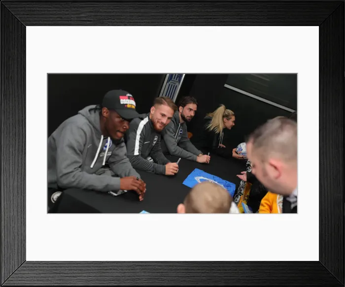 Framed Print : Player Signing Session at Brighton & Hove Albion FC's Dicks Bar, American Express Community Stadium (18FEB20) Framed Print : Player Signing Session at Brighton & Hove Albion FC's Dicks Bar, American Express Community Stadium (18FEB20)