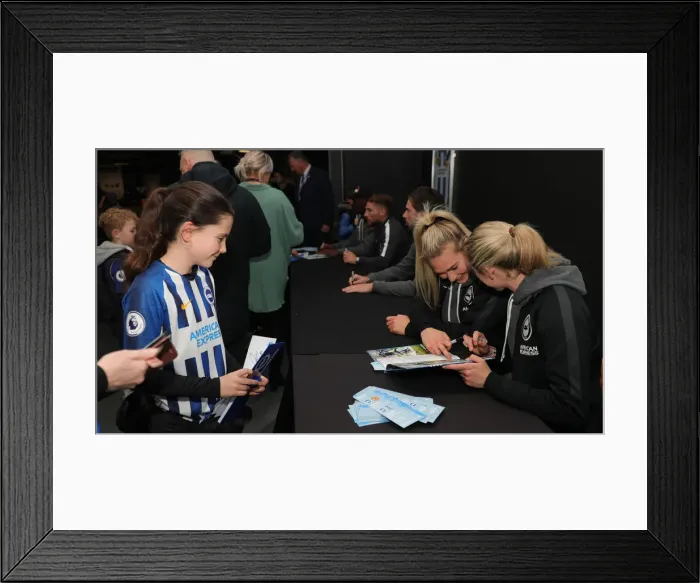 Framed Print : Player Signing Session at American Express Community Stadium, Brighton & Hove Albion FC (18FEB20) Framed Print : Player Signing Session at American Express Community Stadium, Brighton & Hove Albion FC (18FEB20)