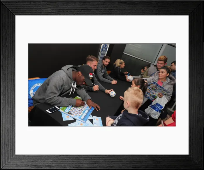 Framed Print : Player Signing Session at American Express Community Stadium, Brighton & Hove Albion FC (18FEB20) Framed Print : Player Signing Session at American Express Community Stadium, Brighton & Hove Albion FC (18FEB20)