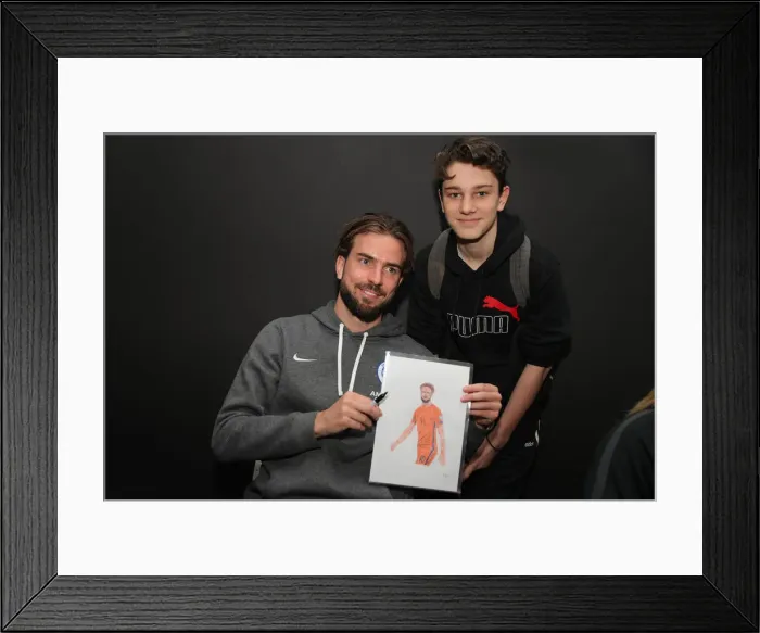 Framed Print : Player Signing Session at American Express Community Stadium, Brighton: 18FEB20 Framed Print : Player Signing Session at American Express Community Stadium, Brighton: 18FEB20