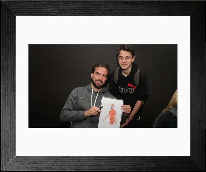 Framed Print : Player Signing Session at American Express Community Stadium, Brighton: 18FEB20 Framed Print : Player Signing Session at American Express Community Stadium, Brighton: 18FEB20
