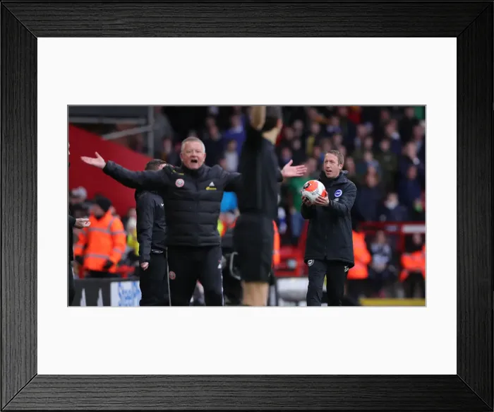 Framed Print : Intense Premier League Clash: Brighton and Hove Albion vs. Sheffield United (22FEB20) Framed Print : Intense Premier League Clash: Brighton and Hove Albion vs. Sheffield United (22FEB20)