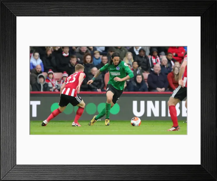 Framed Print : Intense Premier League Showdown: Brighton and Hove Albion vs. Sheffield United (22FEB20)