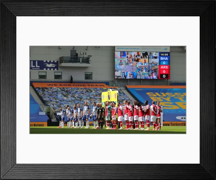 Framed Print : Brighton and Hove Albion vs. Arsenal: Premier League Showdown at American Express Community Stadium (June 2020) Framed Print : Brighton and Hove Albion vs. Arsenal: Premier League Showdown at American Express Community Stadium (June 2020)