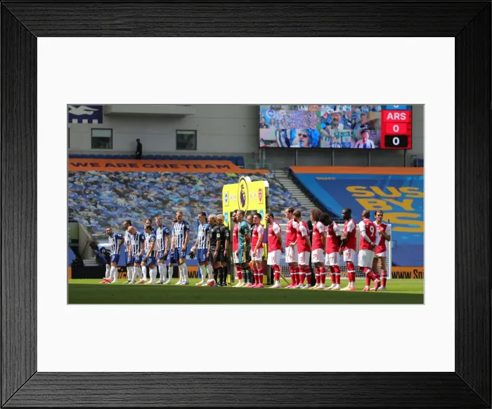 Framed Print : Brighton and Hove Albion vs. Arsenal: Premier League Showdown at American Express Community Stadium (June 2020) Framed Print : Brighton and Hove Albion vs. Arsenal: Premier League Showdown at American Express Community Stadium (June 2020)
