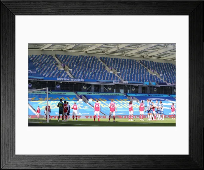 Framed Print : Brighton and Hove Albion vs. Arsenal: Premier League Showdown at American Express Community Stadium (20JUN20) Framed Print : Brighton and Hove Albion vs. Arsenal: Premier League Showdown at American Express Community Stadium (20JUN20)
