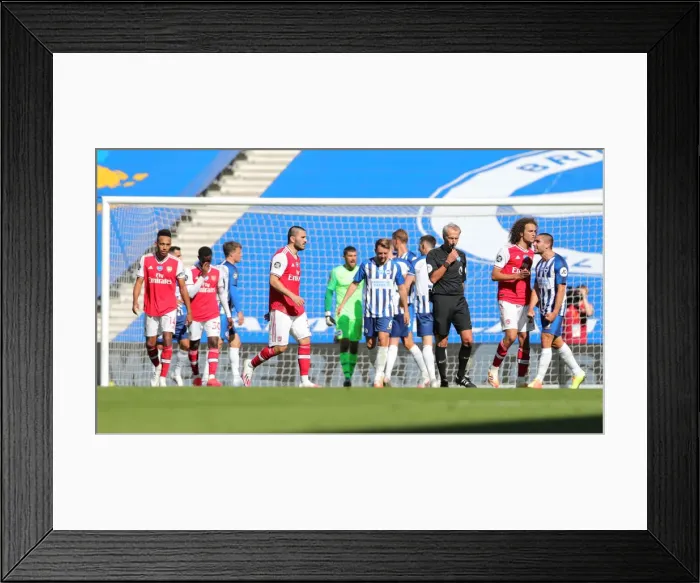 Framed Print : Brighton and Hove Albion vs. Arsenal: Premier League Showdown at American Express Community Stadium (June 2020)