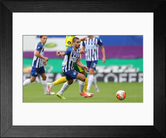 Framed Print : Premier League Showdown: Norwich City vs. Brighton & Hove Albion at Carrow Road (04JUL20)