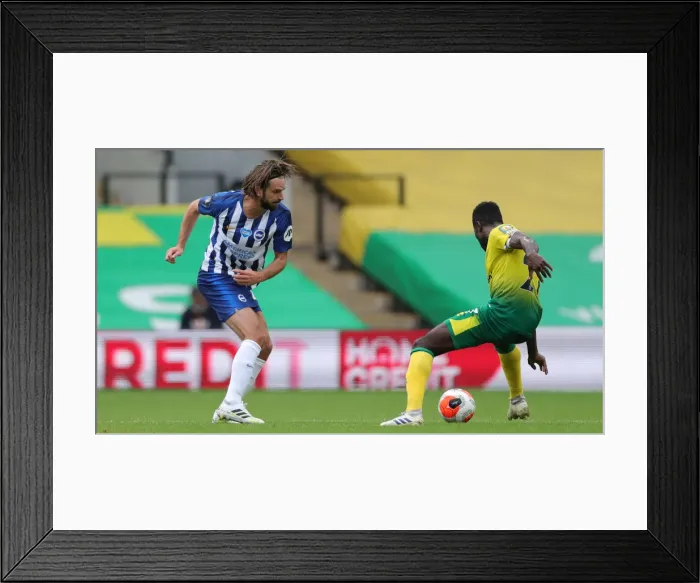 Framed Print : Premier League Showdown: Norwich City vs. Brighton & Hove Albion at Carrow Road (04JUL20) Framed Print : Premier League Showdown: Norwich City vs. Brighton & Hove Albion at Carrow Road (04JUL20)
