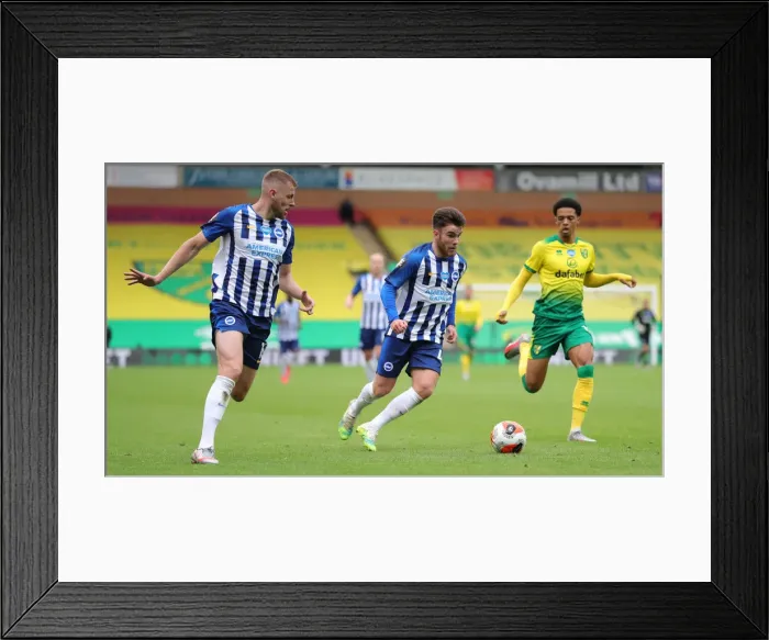 Framed Print : Premier League Showdown: Norwich City vs. Brighton & Hove Albion at Carrow Road (04JUL20) Framed Print : Premier League Showdown: Norwich City vs. Brighton & Hove Albion at Carrow Road (04JUL20)