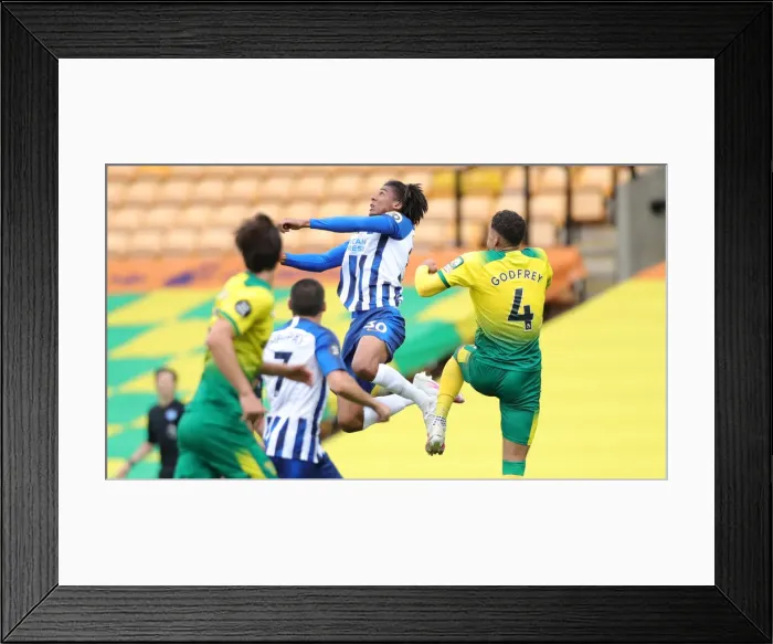Framed Print : Brighton and Hove Albion vs. Norwich City: Premier League Showdown at Carrow Road (04JUL20) Framed Print : Brighton and Hove Albion vs. Norwich City: Premier League Showdown at Carrow Road (04JUL20)