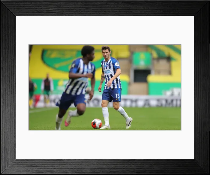 Framed Print : Brighton and Hove Albion vs. Norwich City: Premier League Battle at Carrow Road (04JUL20)