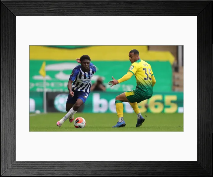Framed Print : Brighton and Hove Albion vs. Norwich City: Premier League Showdown at Carrow Road (04JUL20) Framed Print : Brighton and Hove Albion vs. Norwich City: Premier League Showdown at Carrow Road (04JUL20)