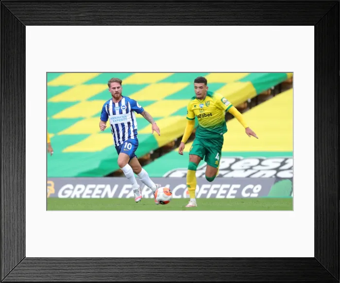 Framed Print : Premier League Showdown: Norwich City vs. Brighton & Hove Albion at Carrow Road (04JUL20) Framed Print : Premier League Showdown: Norwich City vs. Brighton & Hove Albion at Carrow Road (04JUL20)