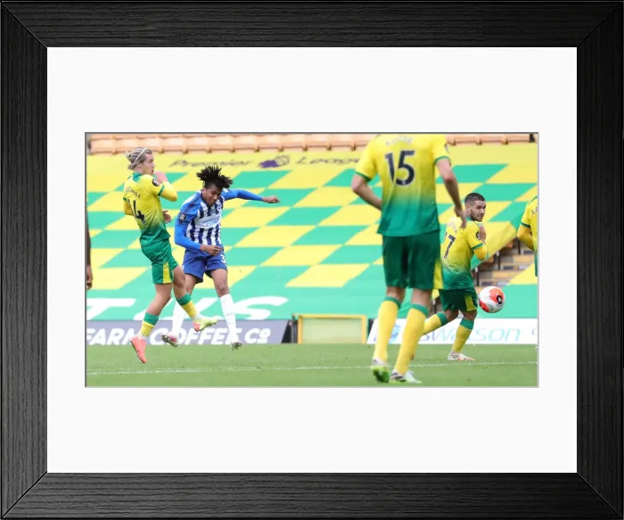 Framed Print : Premier League Showdown: Norwich City vs. Brighton & Hove Albion at Carrow Road (04JUL20) Framed Print : Premier League Showdown: Norwich City vs. Brighton & Hove Albion at Carrow Road (04JUL20)
