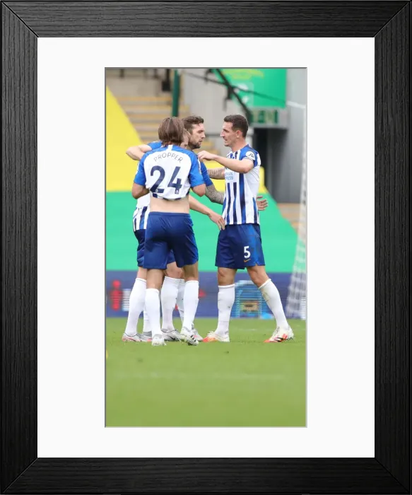 Framed Print : Premier League Showdown: Norwich City vs. Brighton and Hove Albion at Carrow Road (04JUL20) Framed Print : Premier League Showdown: Norwich City vs. Brighton and Hove Albion at Carrow Road (04JUL20)