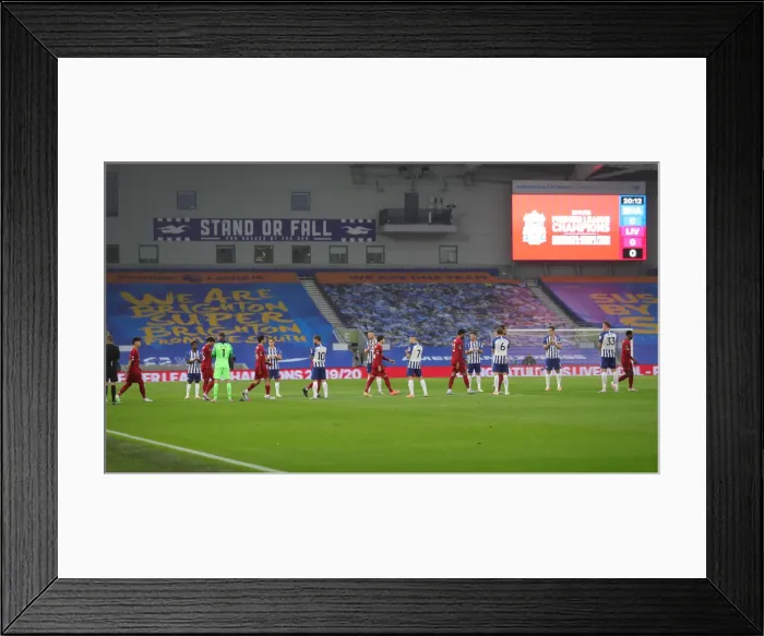 Framed Print : Brighton and Hove Albion vs Liverpool: Premier League Showdown at American Express Community Stadium (July 2020) Framed Print : Brighton and Hove Albion vs Liverpool: Premier League Showdown at American Express Community Stadium (July 2020)