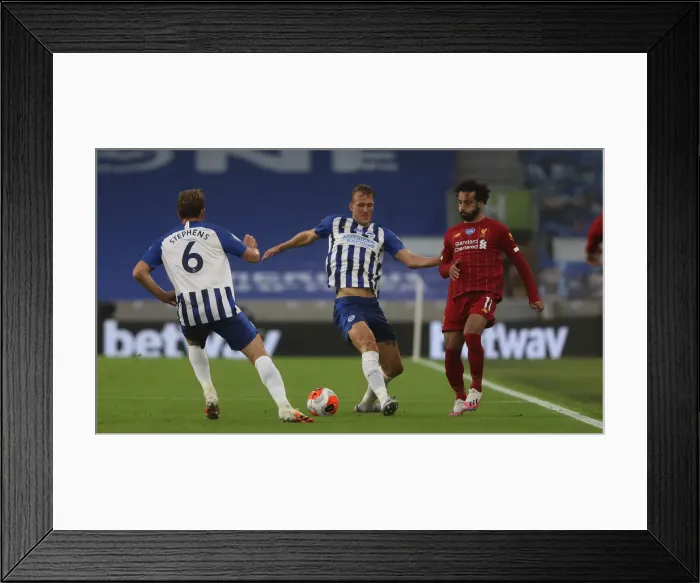 Framed Print : Brighton and Hove Albion vs Liverpool: Premier League Showdown at American Express Community Stadium (July 2020)