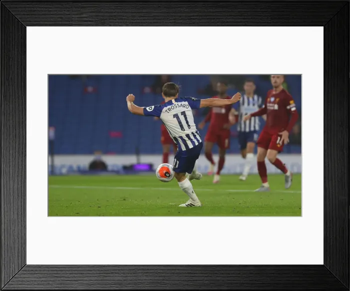 Framed Print : Brighton and Hove Albion vs Liverpool: Premier League Showdown at American Express Community Stadium (July 2020)