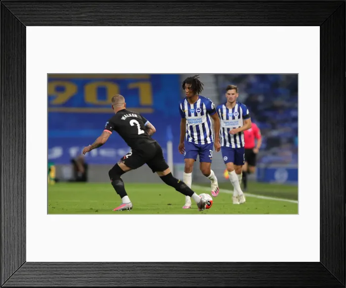Framed Print : Brighton and Hove Albion vs Manchester City: Premier League Showdown at American Express Community Stadium (11JUL20)