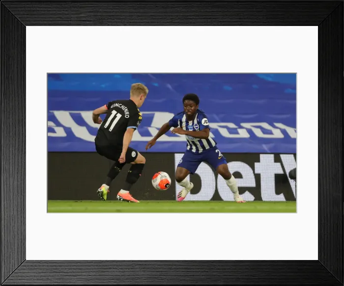 Framed Print : Brighton and Hove Albion vs Manchester City: Premier League Showdown at American Express Community Stadium (11JUL20)