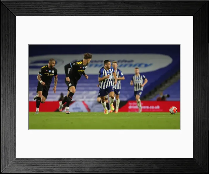 Framed Print : Brighton and Hove Albion vs Manchester City: Premier League Showdown at American Express Community Stadium (11JUL20)