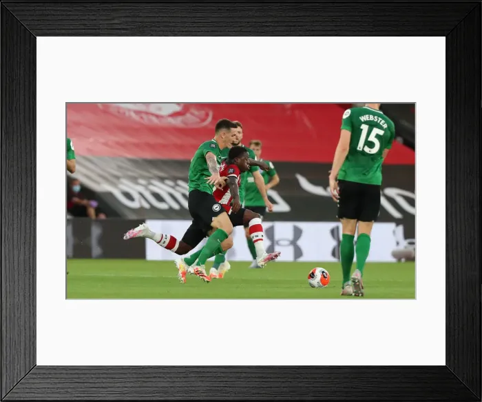 Framed Print : Premier League Showdown: Southampton vs. Brighton & Hove Albion at St. Mary's Stadium (16JUL20) Framed Print : Premier League Showdown: Southampton vs. Brighton & Hove Albion at St. Mary's Stadium (16JUL20)