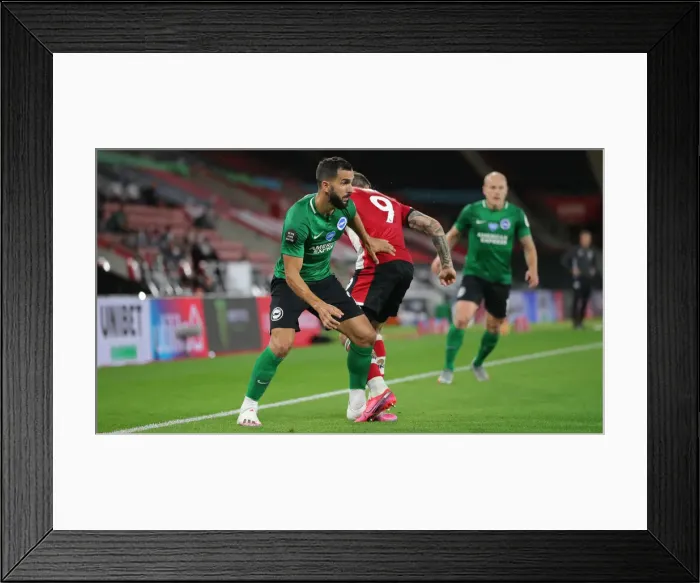 Framed Print : Premier League Showdown: Southampton vs. Brighton & Hove Albion at St. Mary's Stadium (16JUL20) Framed Print : Premier League Showdown: Southampton vs. Brighton & Hove Albion at St. Mary's Stadium (16JUL20)